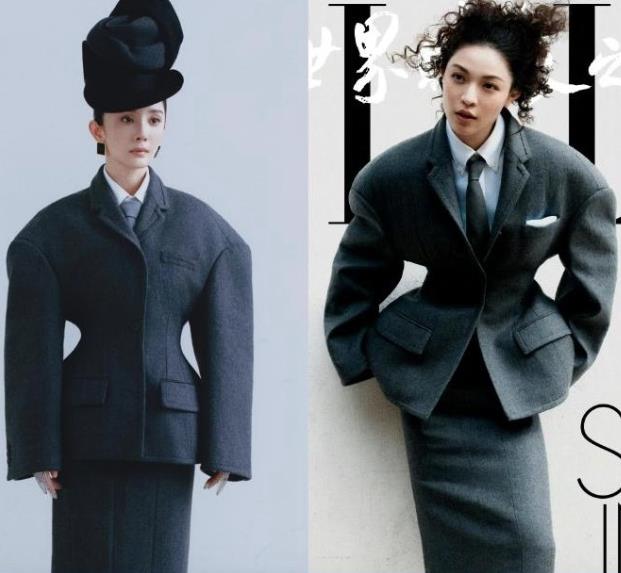 杨幂与钟楚曦杂志封面撞衫